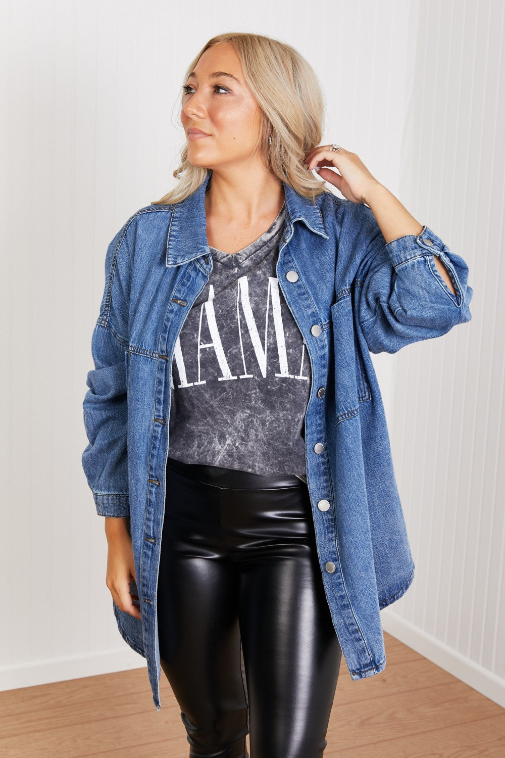 RISEN Jessica Denim Shacket -