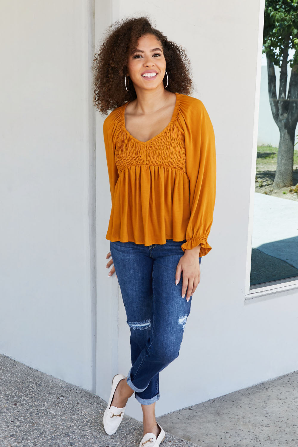 GeeGee Penthouse Smocked Blouse -