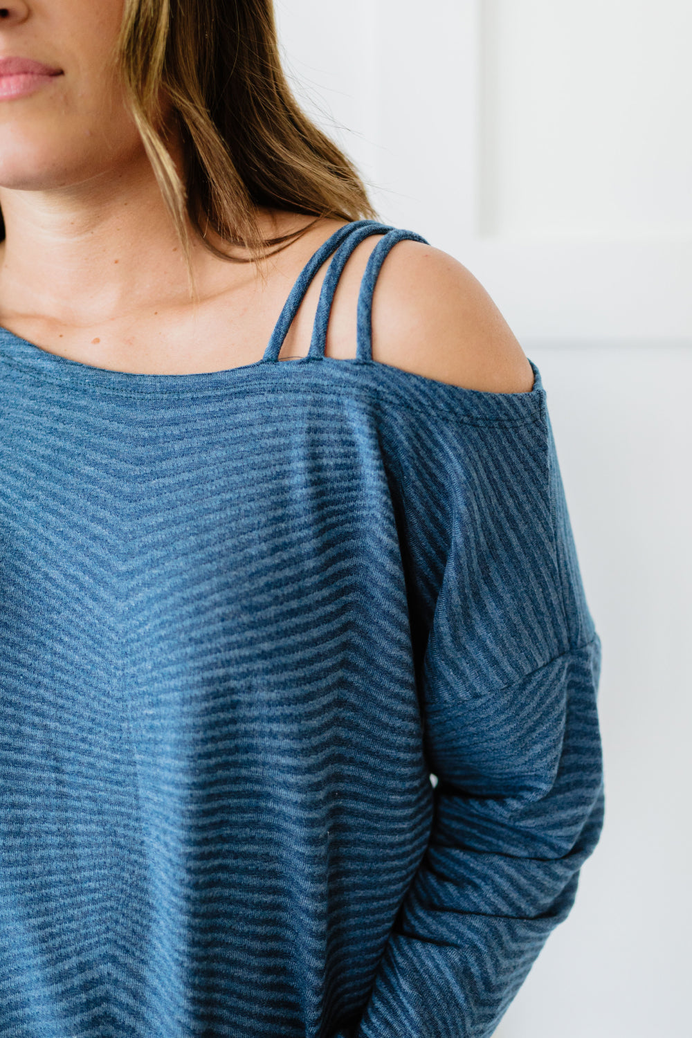 BiBi Rainy Day Strap Detail Knit Top -