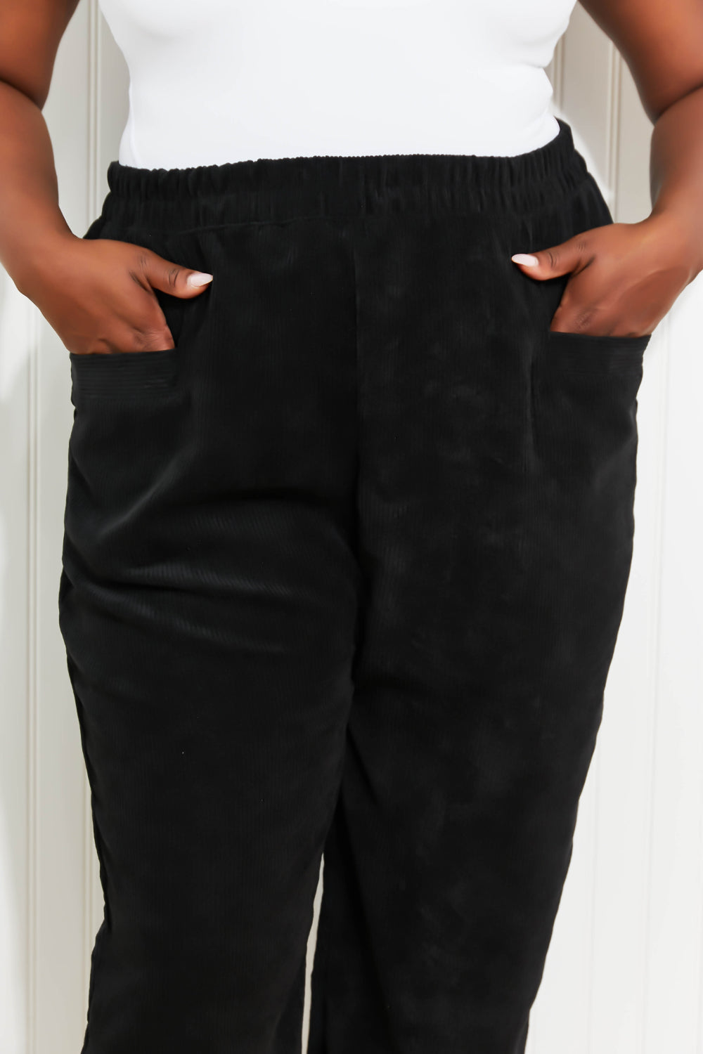Zenana School Night Corduroy Loose Fit Pants -