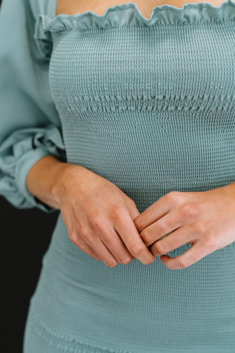 HYFVE Just Breathe Smocked Mini Dress -