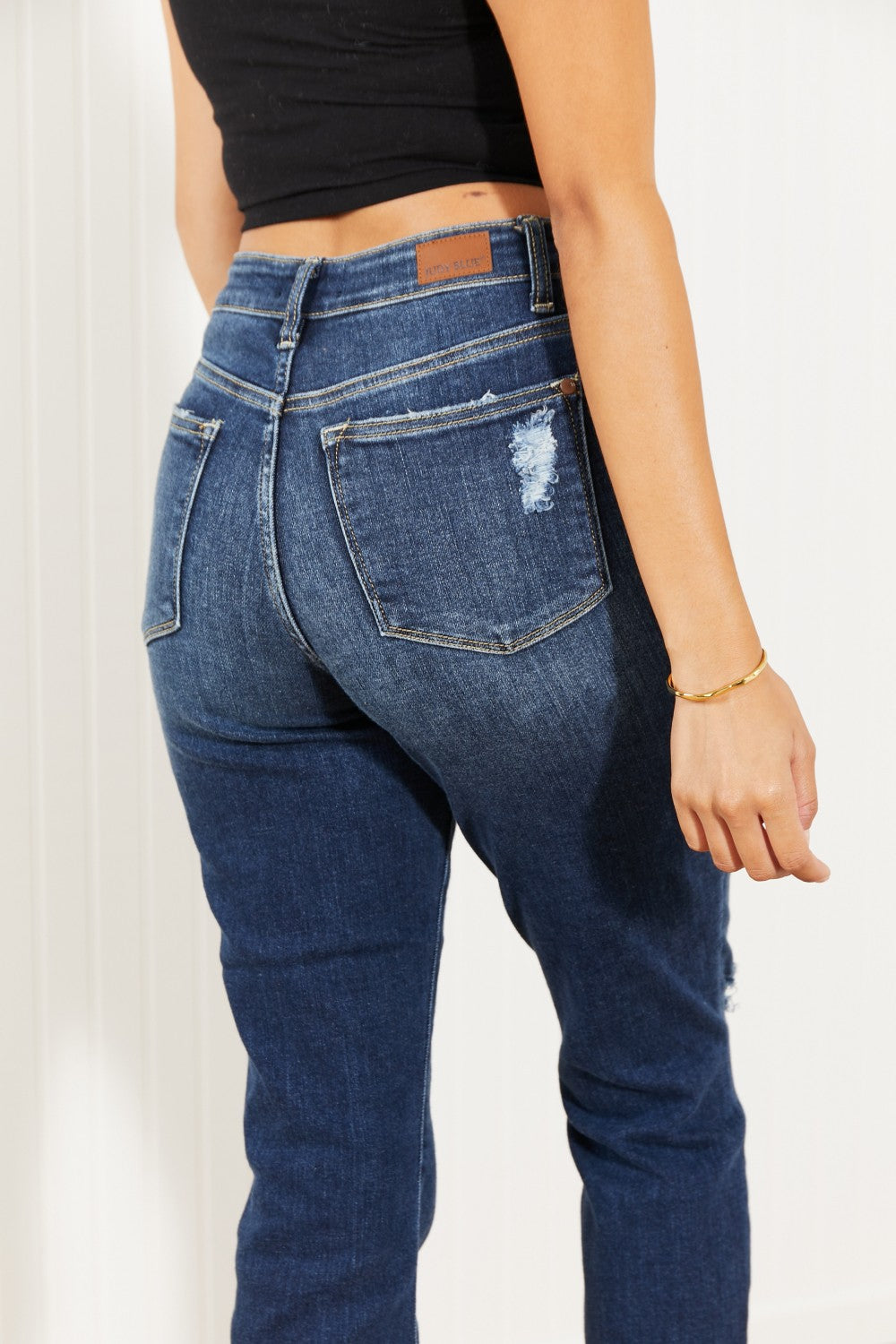 Judy Blue Avery High-Rise Cuffed Boyfriend Jeans -