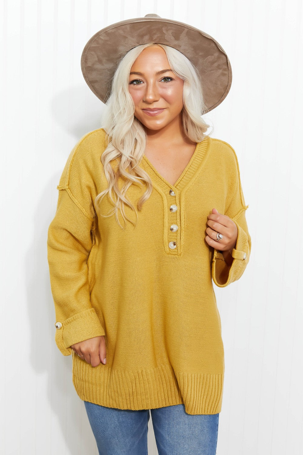 Jodifl Golden Hour Henley Sweater -