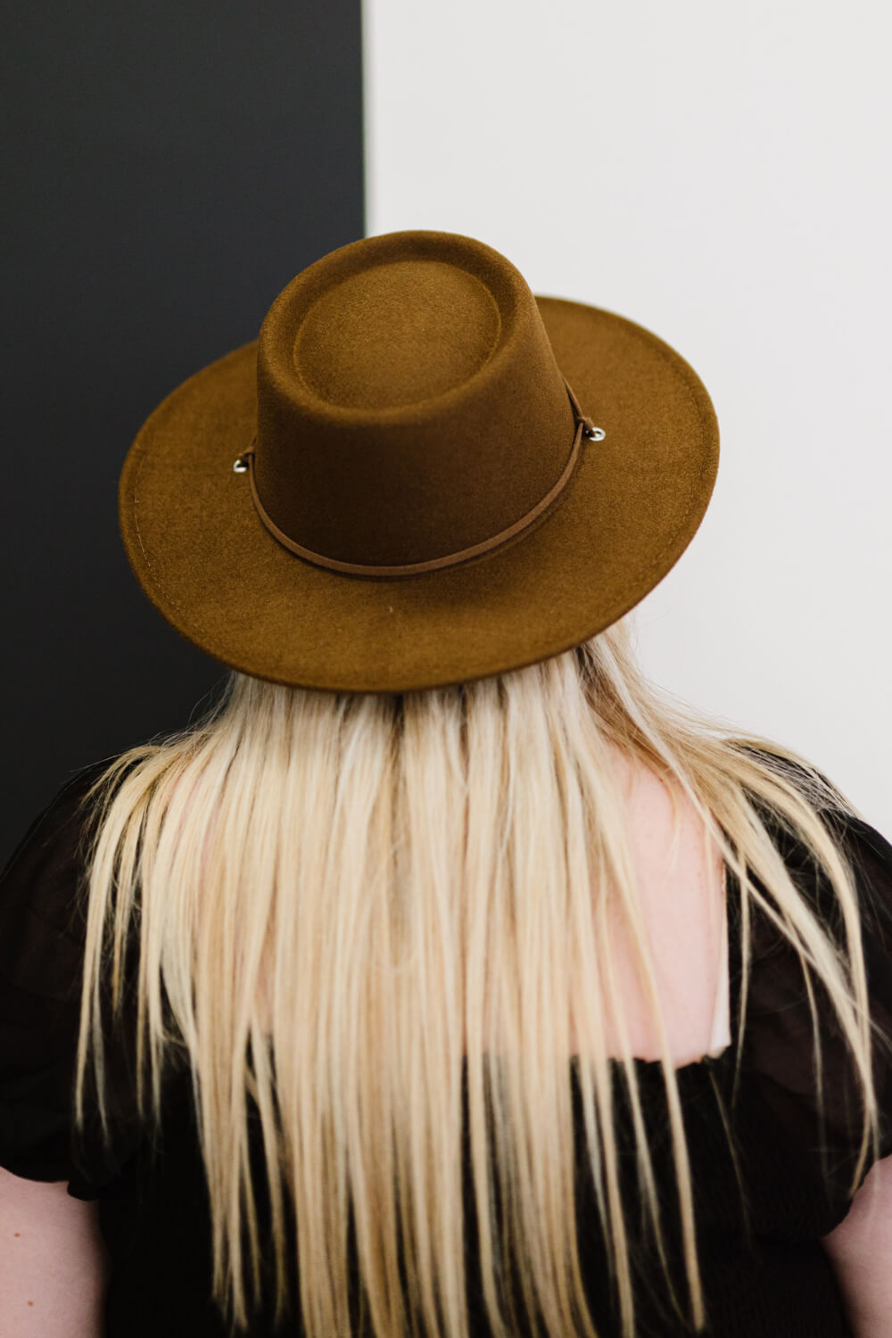 Fame Adventures to Come Faux Leather Strap Fedora -