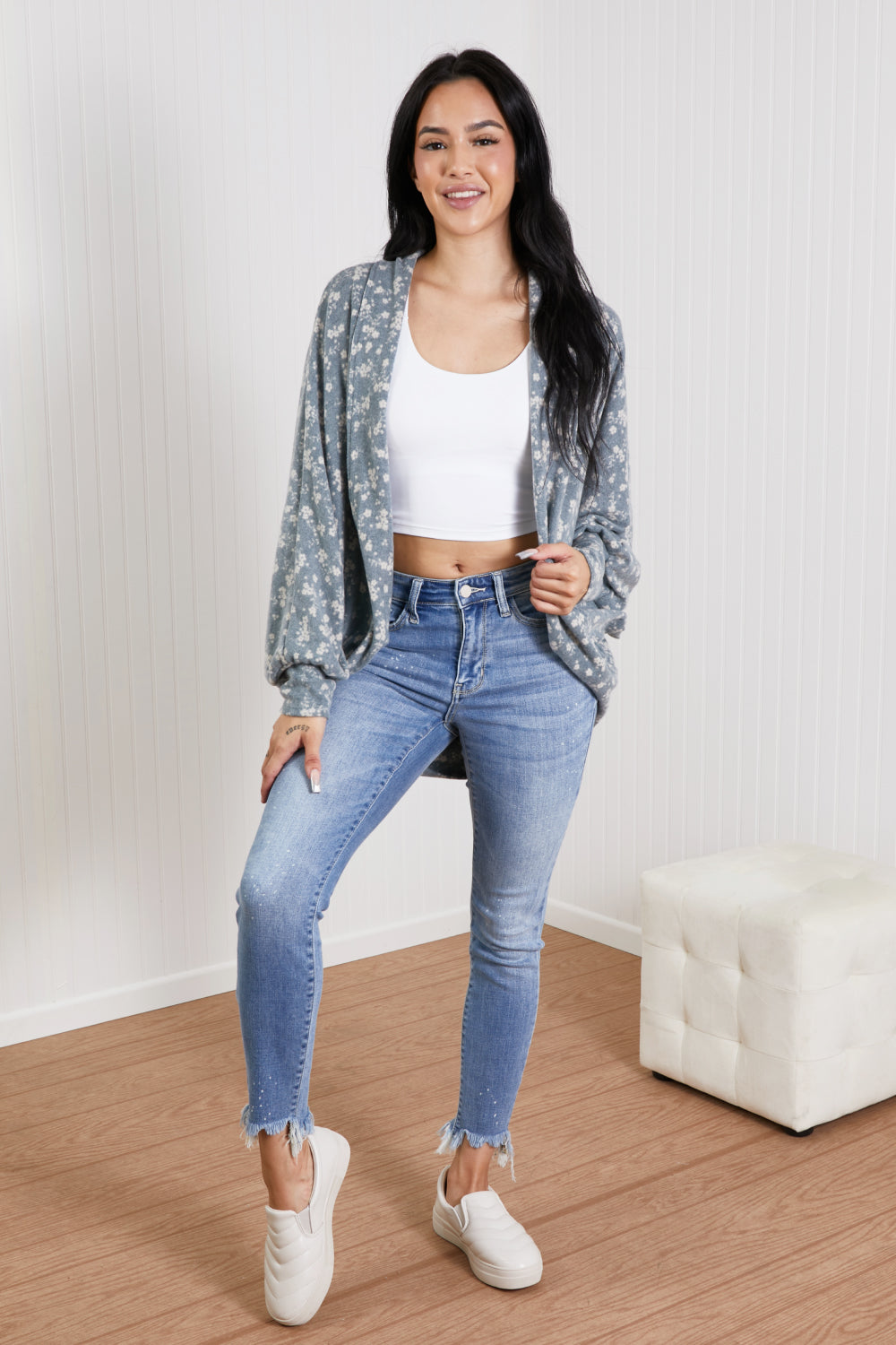 GeeGee Biggest Flirt Floral Print Cardigan -