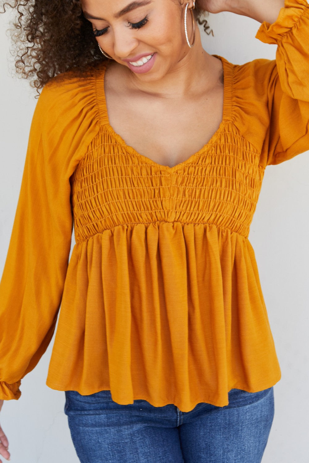 GeeGee Penthouse Smocked Blouse -