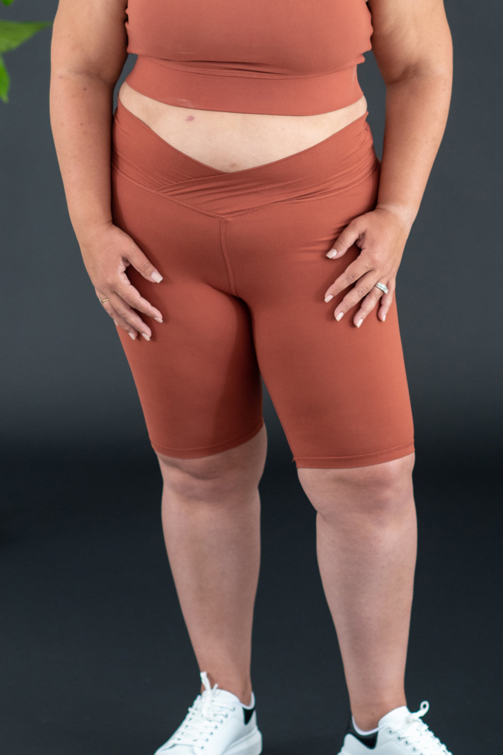 Rae Mode Get Set Crisscross Biker Shorts -