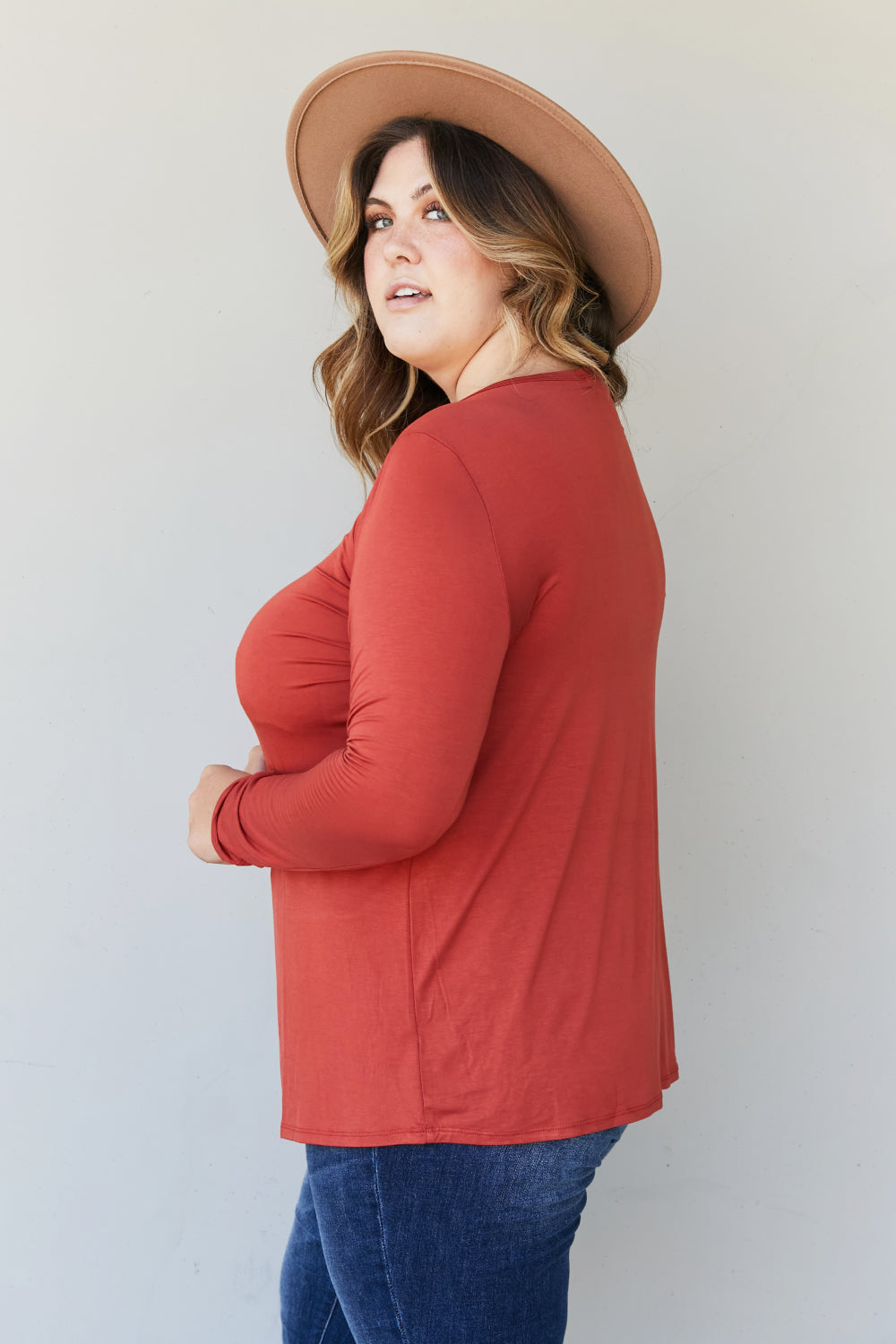 Rae Mode Over the Moon Full Size V-Neck Long-Sleeve Top -