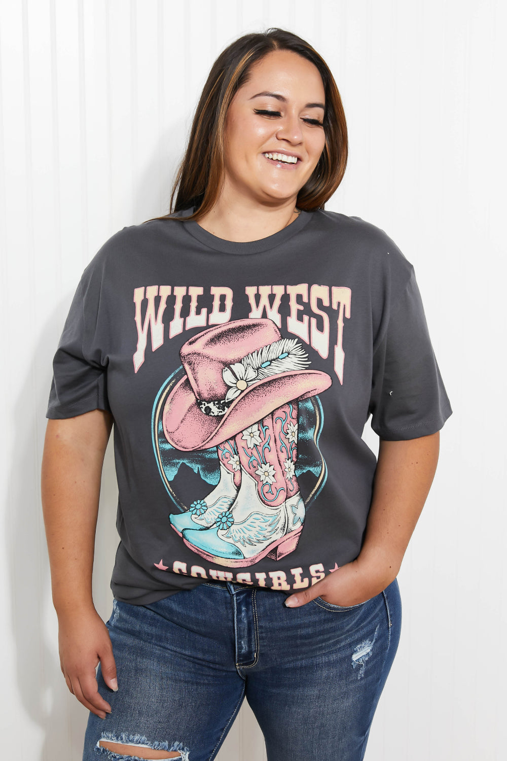 Lotus Fashion Wild West Cowgirls Graphic Tee -