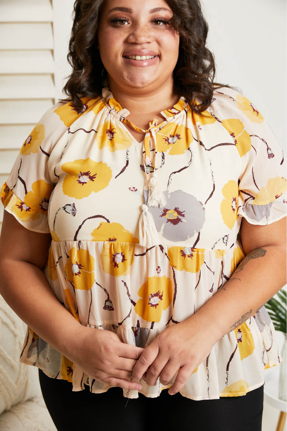 Hailey & Co Beautiful Blooms Floral Top -