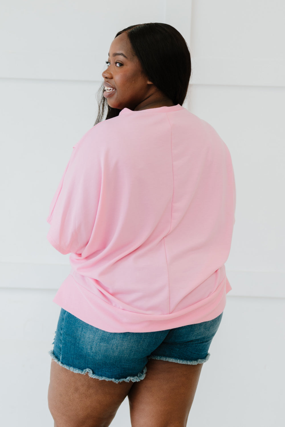 Sew In Love Sippin' Lemonade French Terry Top in Pink -