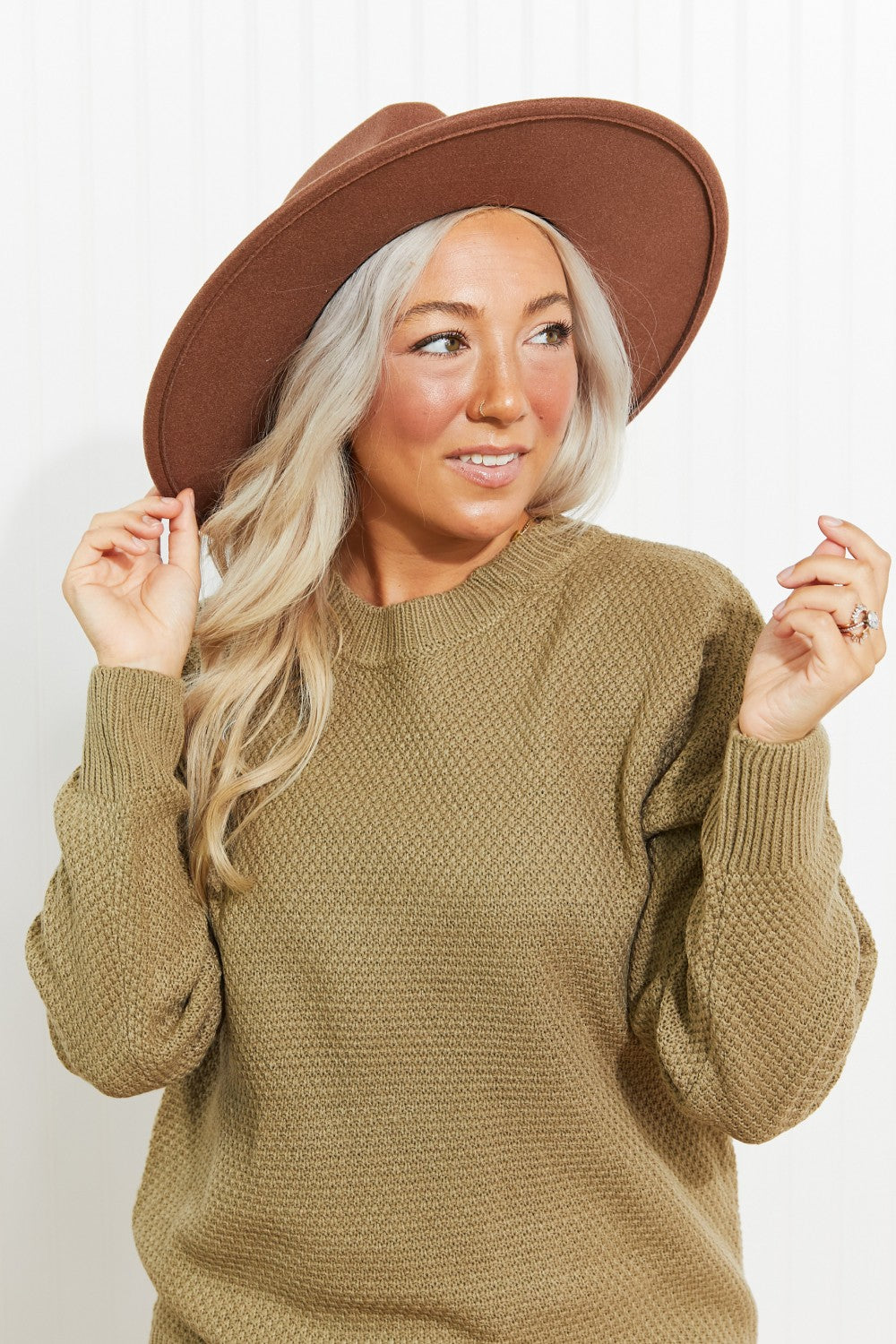 Fame Finishing Touches Gold Chain Fedora -