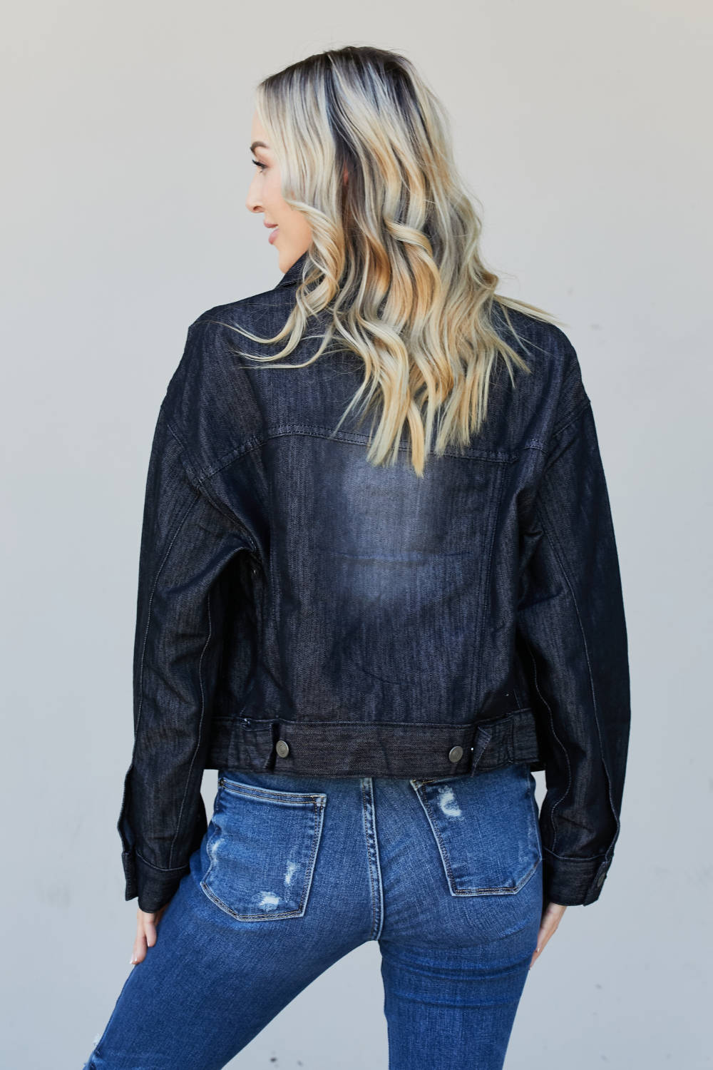 Sew In Love Full Size Collared Denim Jacket -