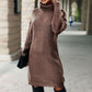Turtleneck Dropped Shoulder Mini Sweater Dress -