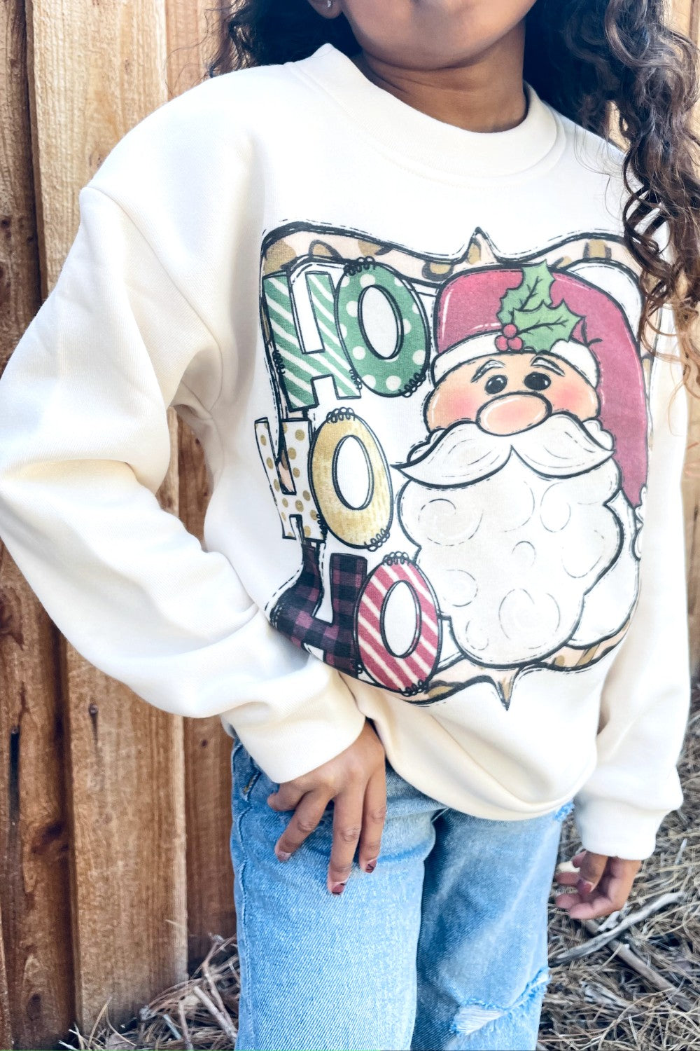 TEES2URDOOR Full Size Mommy and Me Christmas Graphic Dropped Shoulder Sweatshirt -