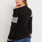 Acting Pro Wild for the Weekend Full Size Leopard Contrast Top -