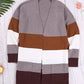 Colorblock V-Neck Pocket Cardigan -