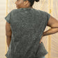 Sew In Love See You Around Acid Wash Pocket Tee -