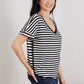 Sew In Love Everyday Essentials Striped V-Neck Tee -