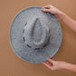 Fame X-Stitch Flat Brim Fedora Hat -