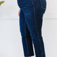 Judy Blue Sophie Cropped Straight Leg Jeans with Slit -