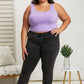 White Birch Take Me With Longline Bralette with Removable Pads in Grape -