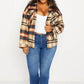 CY Fashion Crushing on Fall Full Size Plaid Shacket -