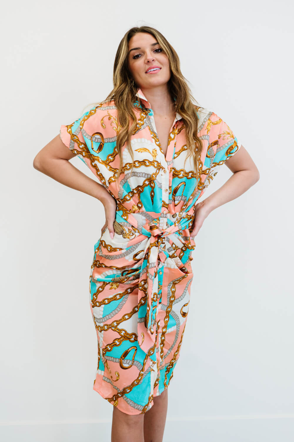 Miss Avenue Never Looked Better Scarf Print Dress -