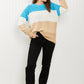 Sew In Love Full Size Color Block Exposed Seam Sweater -