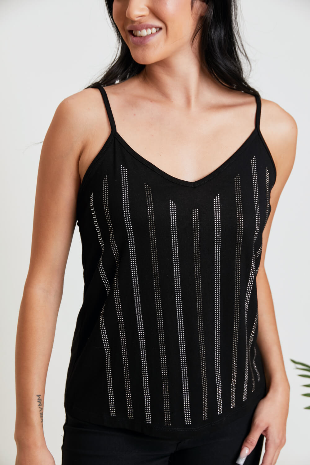 Vocal Pier 39 Striped Glitter Cami -