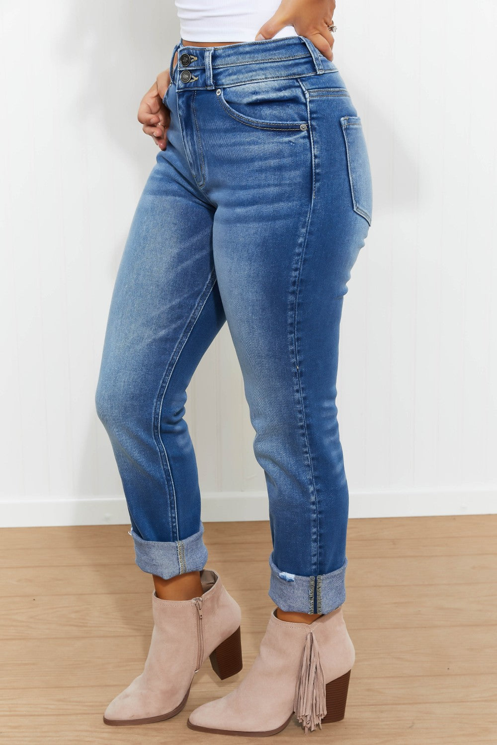 Kancan Sage High Rise Slim Straight Jeans -