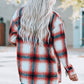 Plaid Button Up Shirt Jacket with Pockets -