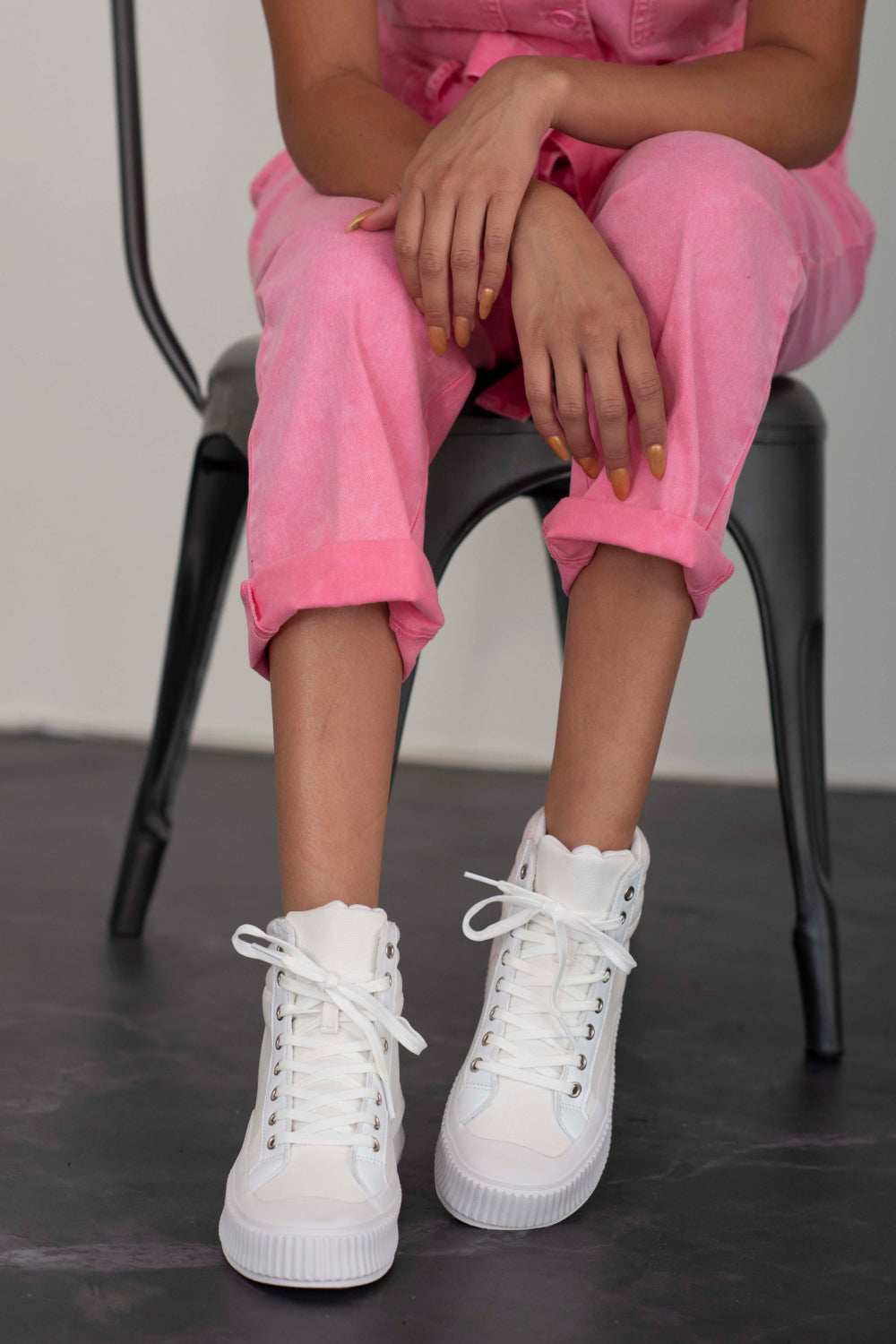 Berness Lace-Up High-Top Sneakers -