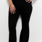 Zenana Let's Get Movin' Raw Hem Flared Yoga Pants - Black / XL