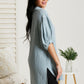 GeeGee La La Land Gauze Button-Up Tunic in Sage -