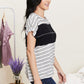 Sew In Love Ideal Date Color Block Striped Tee in Black -