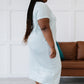 P & Rose Plot Twist T-Shirt Dress with Pockets in Mint -