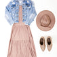 Zenana Sweet Charisma Smocked Maxi Dress -
