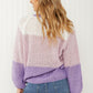 CY Fashion Sugar Plum Color Block Sweater -