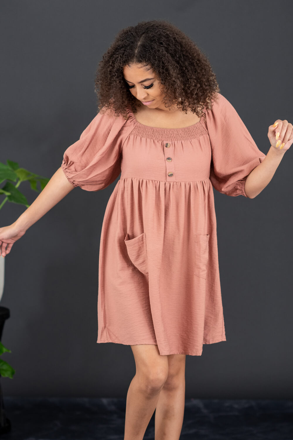 GeeGee I Promise Puff Sleeve Dress -