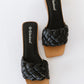 WeeBoo Authentic Self Square Toe Woven Heeled Slides -