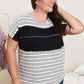 Sew In Love Ideal Date Color Block Striped Tee in Black -