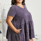 Sew In Love Breathtaking Views Tiered Mini Dress in Navy -