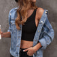 Studded Button Down Denim Jacket -