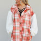 Davi & Dani Somewhere in Seattle Plaid Teddy Sleeve Shacket -