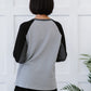 Doe & Rae Small Town Waffle Knit Baseball Tee -