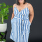 Davi & Dani Never Let Go Striped Sleeveless Dress -