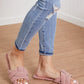 Weeboo Here For You Faux Fur Sandal Slides -