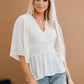 Mittoshop R.S.V.P. Flare Sleeve Peplum Blouse -