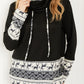 Heimish Sleigh Ride Full Size Waffle Knit Christmas Top -